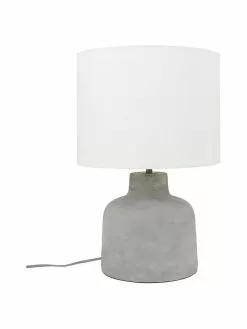 Westwing Collection Moderne Tischlampe Ike mit Betonfuß, Ø 30 x H 45 cm