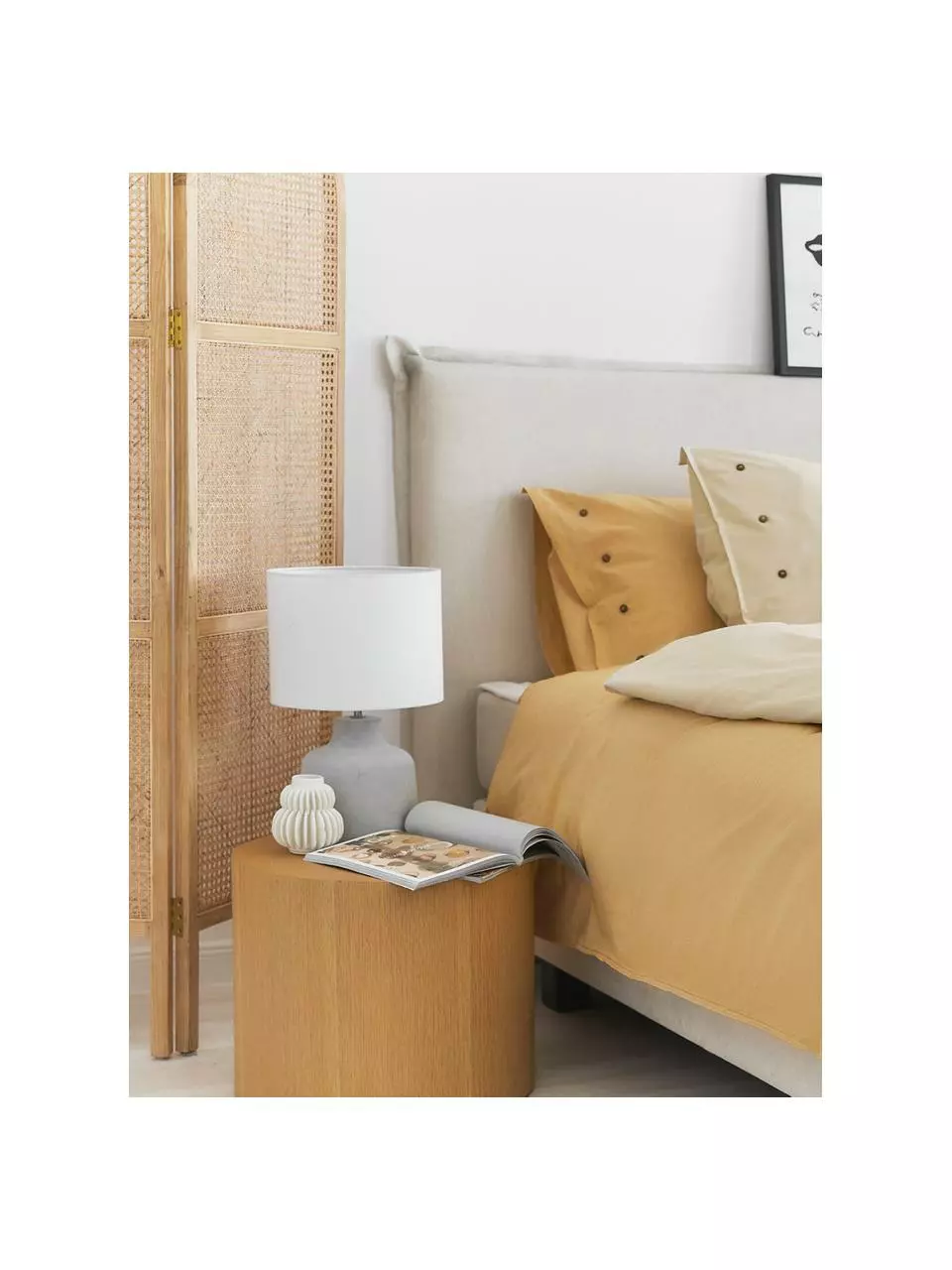 Westwing Collection Moderne Tischlampe Ike mit Betonfuß, Ø 30 x H 45 cm 4 Westwing Collection Moderne Tischlampe Ike mit Betonfuß, Ø 30 x H 45 cm – Bild 2