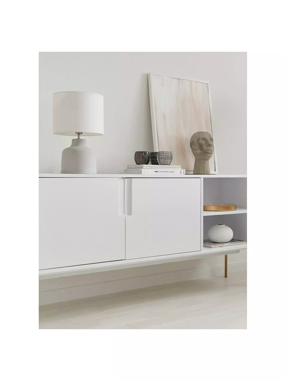 Westwing Collection Moderne Tischlampe Ike mit Betonfuß, Ø 30 x H 45 cm 5 Westwing Collection Moderne Tischlampe Ike mit Betonfuß, Ø 30 x H 45 cm – Bild 3