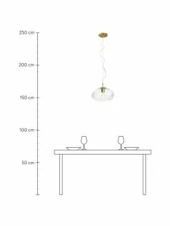 Westwing Collection Pendelleuchte Amora aus transparentem Glas, Ø 35 x H 20 cm -Leuchten Verkaufsladen Pendelleuchte Amora aus transparentem Glas 2