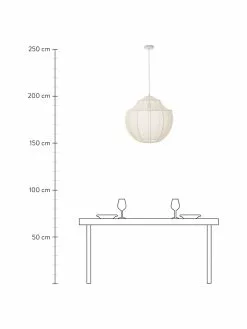 Westwing Collection Pendelleuchte Beau aus Netzstoff in Cremefarben, Ø 52 x H 52 cm -Leuchten Verkaufsladen Pendelleuchte Beau aus Netzstoff in Cremefarben 10
