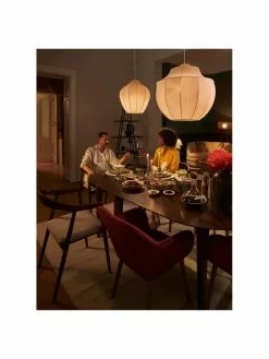 Westwing Collection Pendelleuchte Beau aus Netzstoff in Cremefarben, Ø 40 x H 40 cm -Leuchten Verkaufsladen Pendelleuchte Beau aus Netzstoff in Cremefarben 3