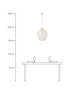 Westwing Collection Pendelleuchte Beau aus Netzstoff in Cremefarben, Ø 40 x H 40 cm -Leuchten Verkaufsladen Pendelleuchte Beau aus Netzstoff in Cremefarben 4