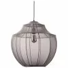 Westwing Collection Pendelleuchte Beau aus Netzstoff in Grau, Ø 52 x H 52 cm -Leuchten Verkaufsladen Pendelleuchte Beau aus Netzstoff in Grau