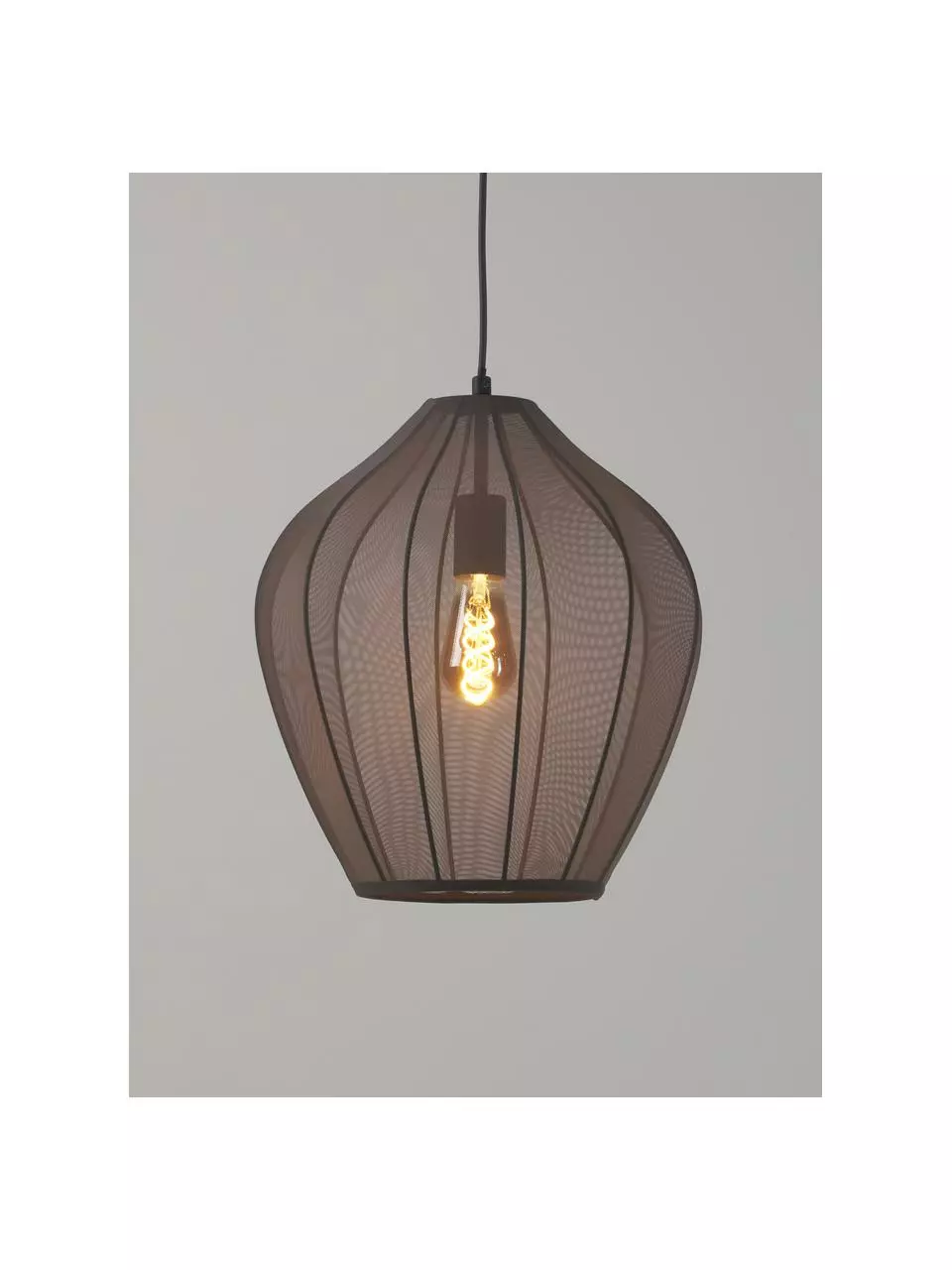 Westwing Collection Pendelleuchte Beau aus Netzstoff in Grau, Ø 40 x H 40 cm 8 Westwing Collection Pendelleuchte Beau aus Netzstoff in Grau, Ø 40 x H 40 cm – Bild 6