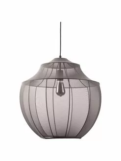 Westwing Collection Pendelleuchte Beau aus Netzstoff in Grau, Ø 52 x H 52 cm