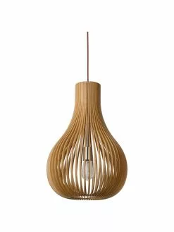 Lucide Pendelleuchte Bodo aus Holz, Ø 38 x H 55 cm