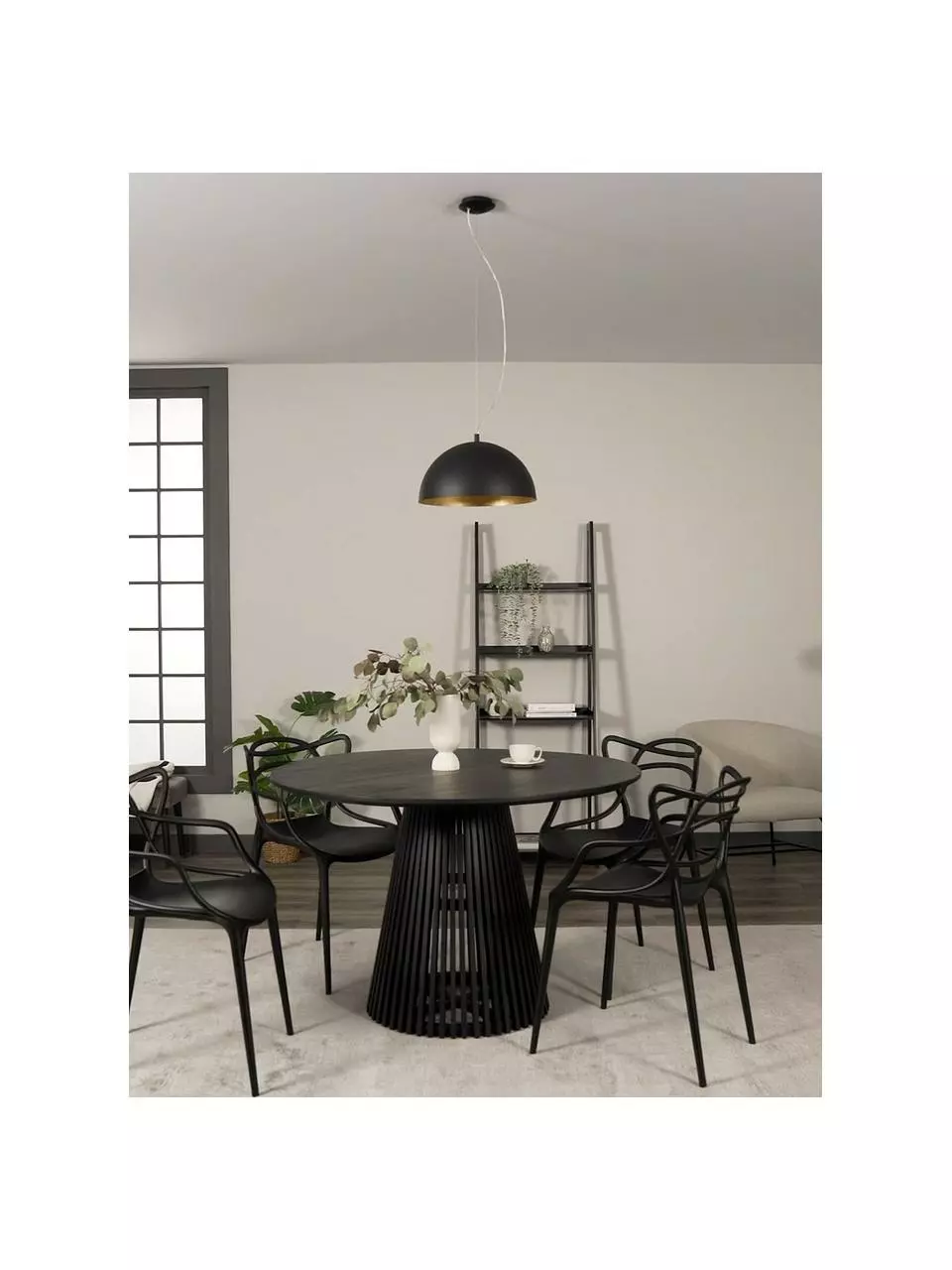 Westwing Collection Pendelleuchte Brad mit Gold-Dekor, Ø 38 x H 18 cm 4 Westwing Collection Pendelleuchte Brad mit Gold-Dekor, Ø 38 x H 18 cm – Bild 2