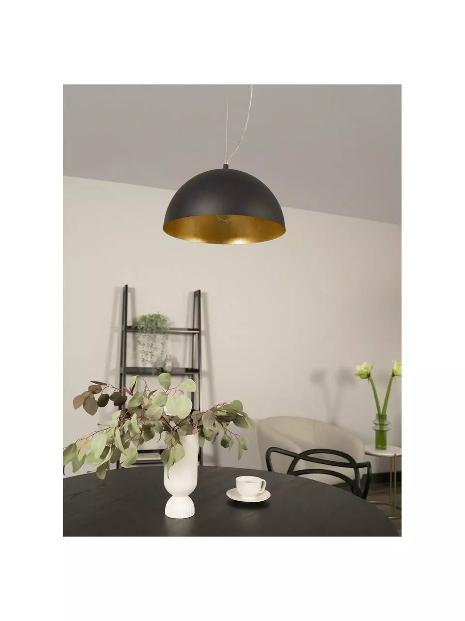 Westwing Collection Pendelleuchte Brad mit Gold-Dekor, Ø 38 x H 18 cm 5 Westwing Collection Pendelleuchte Brad mit Gold-Dekor, Ø 38 x H 18 cm – Bild 3