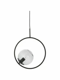 Westwing Collection Pendelleuchte Chloe aus Rauchglas, B 40 x H 51 cm