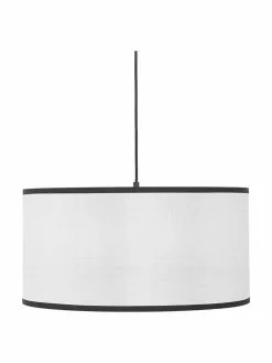 Westwing Collection Pendelleuchte Claudette mit Leinenschirm, Ø 50 x H 25 cm