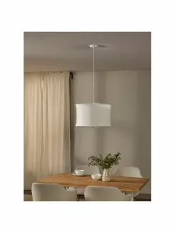 Westwing Collection Pendelleuchte Clouds aus Leinen in Weiß, Ø 50 x H 29 cm 10 Westwing Collection Pendelleuchte Clouds aus Leinen in Weiß, Ø 50 x H 29 cm -Leuchten Verkaufsladen Pendelleuchte Clouds aus Leinen in Weiss 2