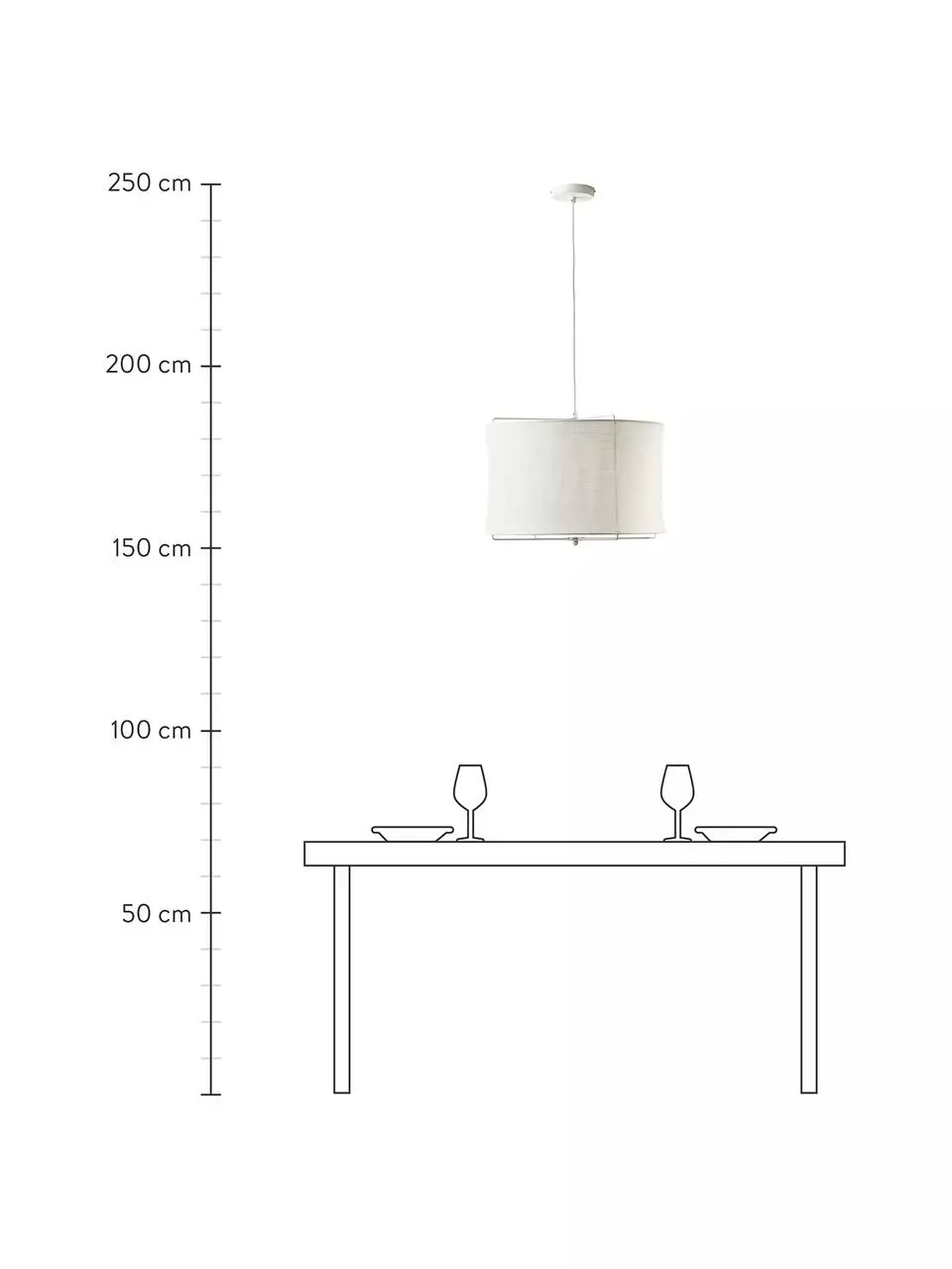Westwing Collection Pendelleuchte Clouds aus Leinen in Weiß, Ø 50 x H 29 cm 6 Westwing Collection Pendelleuchte Clouds aus Leinen in Weiß, Ø 50 x H 29 cm – Bild 4