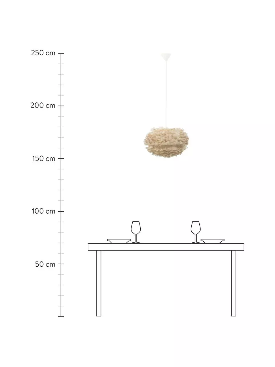 Umage Pendelleuchte Eos aus Federn, Ø 45 x H 30 cm 5 Umage Pendelleuchte Eos aus Federn, Ø 45 x H 30 cm – Bild 3