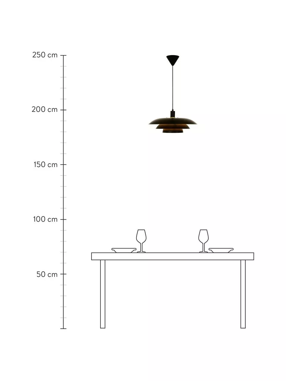 Pendelleuchte Epsilion in Schwarz, Ø 45 x H 21 cm 4 Pendelleuchte Epsilion in Schwarz, Ø 45 x H 21 cm – Bild 2