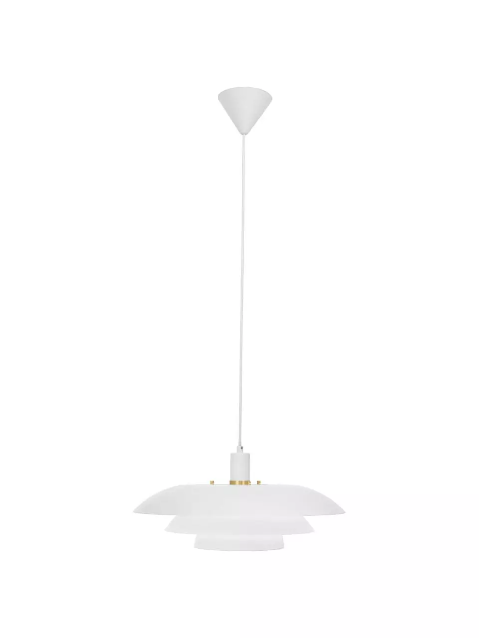 Pendelleuchte Epsilion in Weiß, Ø 45 x H 21 cm 6 Pendelleuchte Epsilion in Weiß, Ø 45 x H 21 cm – Bild 4