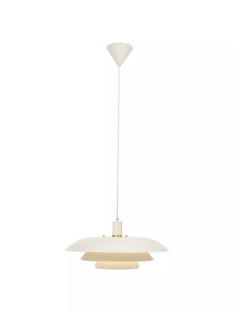 Pendelleuchte Epsilion in Weiß, Ø 45 x H 21 cm 7 Pendelleuchte Epsilion in Weiß, Ø 45 x H 21 cm – Bild 5