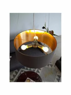 Pendelleuchte Jamie mit Gold-Dekor, Ø 53 x H 24 cm 13 Pendelleuchte Jamie mit Gold-Dekor, Ø 53 x H 24 cm -Leuchten Verkaufsladen Pendelleuchte Jamie mit Gold Dekor 5