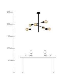 Lucide Pendelleuchte Lester in Schwarz, Ø 59 x H 83 cm 11 Lucide Pendelleuchte Lester in Schwarz, Ø 59 x H 83 cm -Leuchten Verkaufsladen Pendelleuchte Lester in Schwarz 3