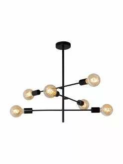 Lucide Pendelleuchte Lester in Schwarz, Ø 59 x H 83 cm 12 Lucide Pendelleuchte Lester in Schwarz, Ø 59 x H 83 cm -Leuchten Verkaufsladen Pendelleuchte Lester in Schwarz 4