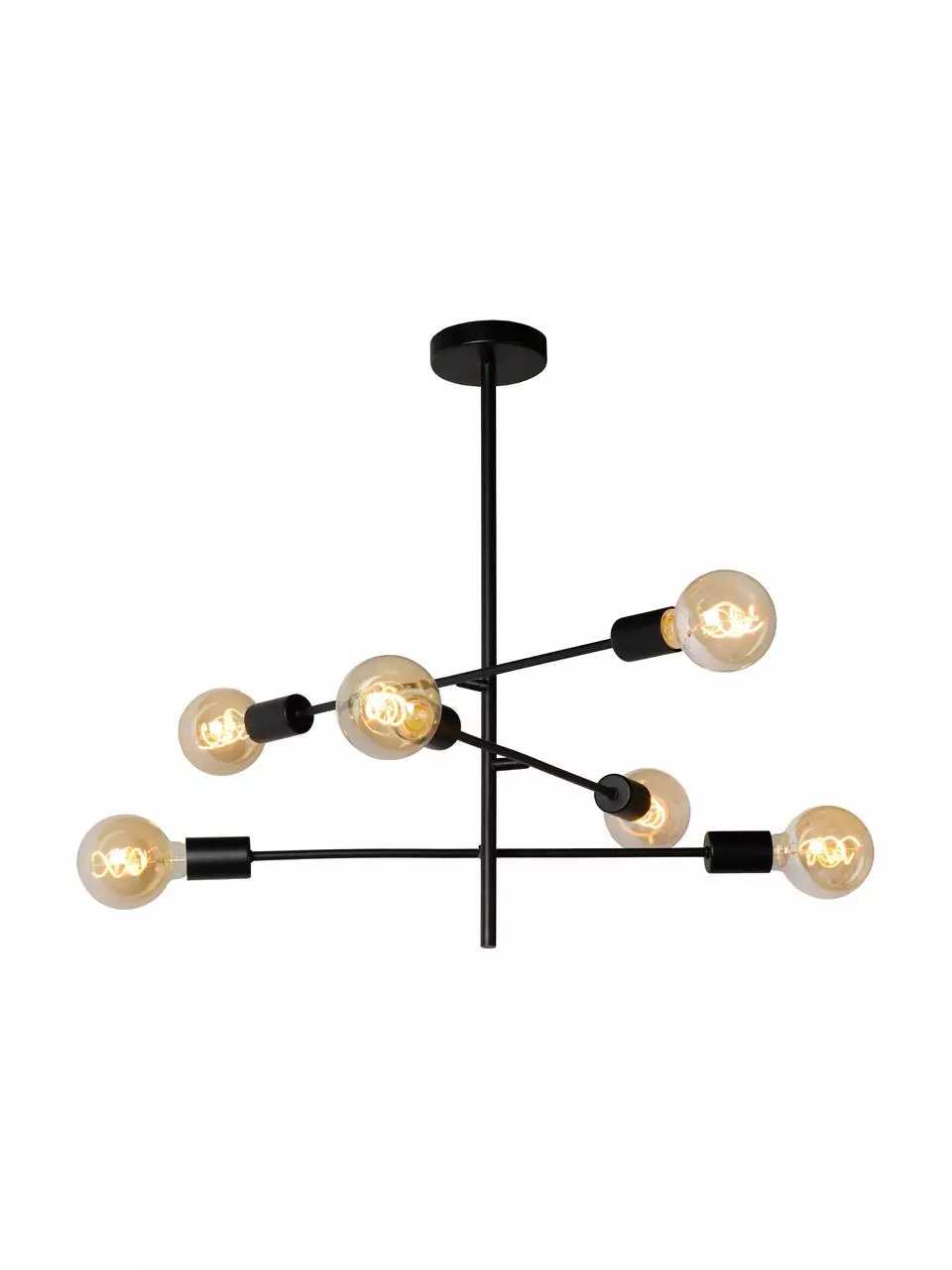 Lucide Pendelleuchte Lester in Schwarz, Ø 59 x H 83 cm 7 Lucide Pendelleuchte Lester in Schwarz, Ø 59 x H 83 cm – Bild 5