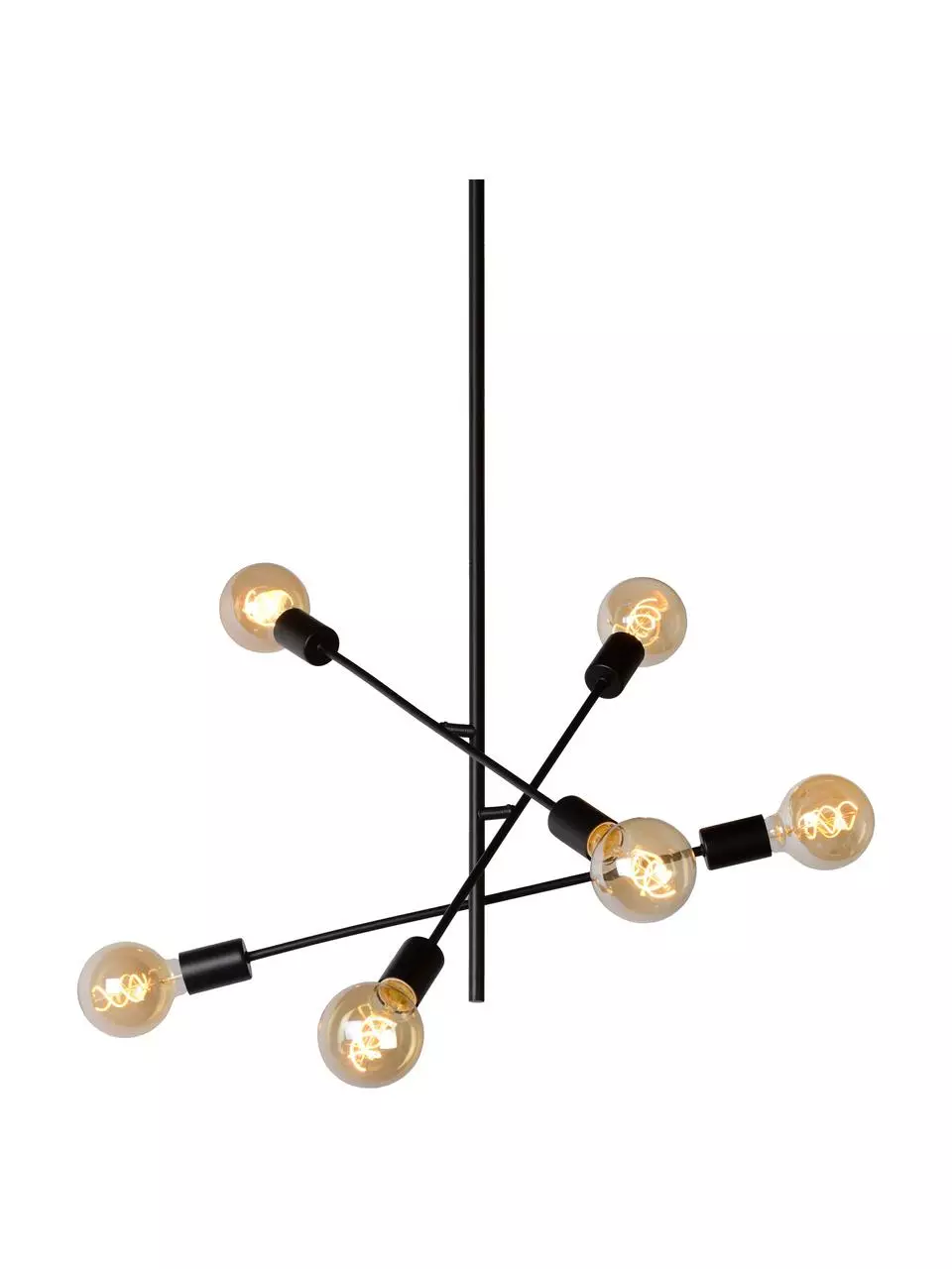 Lucide Pendelleuchte Lester in Schwarz, Ø 59 x H 83 cm 3 Lucide Pendelleuchte Lester in Schwarz, Ø 59 x H 83 cm