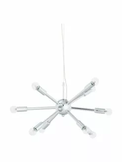 Westwing Collection Pendelleuchte Spike in Chrom, Ø 50 cm