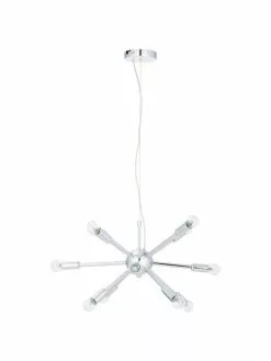 Westwing Collection Pendelleuchte Spike in Chrom, Ø 50 cm -Leuchten Verkaufsladen Pendelleuchte Spike in Chrom 4