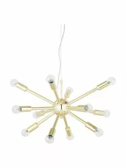 Westwing Collection Pendelleuchte Spike in Gold, Ø 50 cm