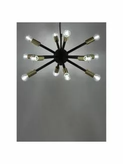 Westwing Collection Pendelleuchte Spike in Schwarz-Gold, Ø 50 cm -Leuchten Verkaufsladen Pendelleuchte Spike in Schwarz Gold 3