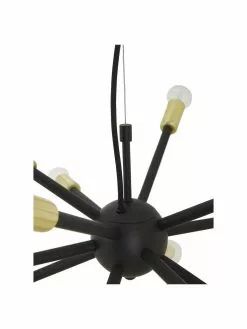 Westwing Collection Pendelleuchte Spike in Schwarz-Gold, Ø 50 cm -Leuchten Verkaufsladen Pendelleuchte Spike in Schwarz Gold 5