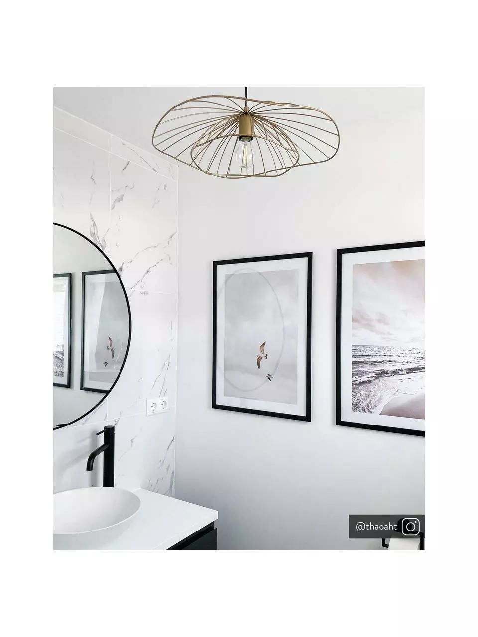 Pendelleuchte Tel aus Metall, Ø 50 x H 14 cm 4 Pendelleuchte Tel aus Metall, Ø 50 x H 14 cm – Bild 2