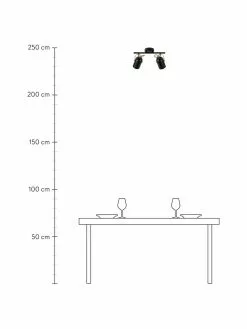 Nordlux Retro-Deckenstrahler Lotus, B 35 x H 19 cm 8 Nordlux Retro-Deckenstrahler Lotus, B 35 x H 19 cm -Leuchten Verkaufsladen Retro Deckenstrahler Lotus 7