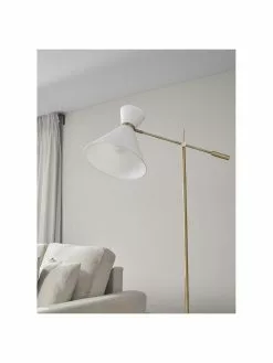 Westwing Collection Retro-Leselampe Audrey mit XXL Stoffschirm, B 79 x H 176 cm -Leuchten Verkaufsladen Retro Leselampe Audrey mit XXL Stoffschirm 2