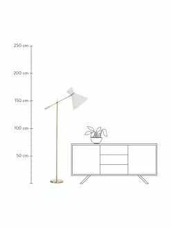 Westwing Collection Retro-Leselampe Audrey mit XXL Stoffschirm, B 79 x H 176 cm -Leuchten Verkaufsladen Retro Leselampe Audrey mit XXL Stoffschirm 3