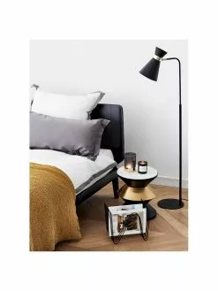 Retro-Leselampe Grazia in Schwarz-Gold, B 39 x H 144 cm -Leuchten Verkaufsladen Retro Leselampe Grazia in Schwarz Gold 5