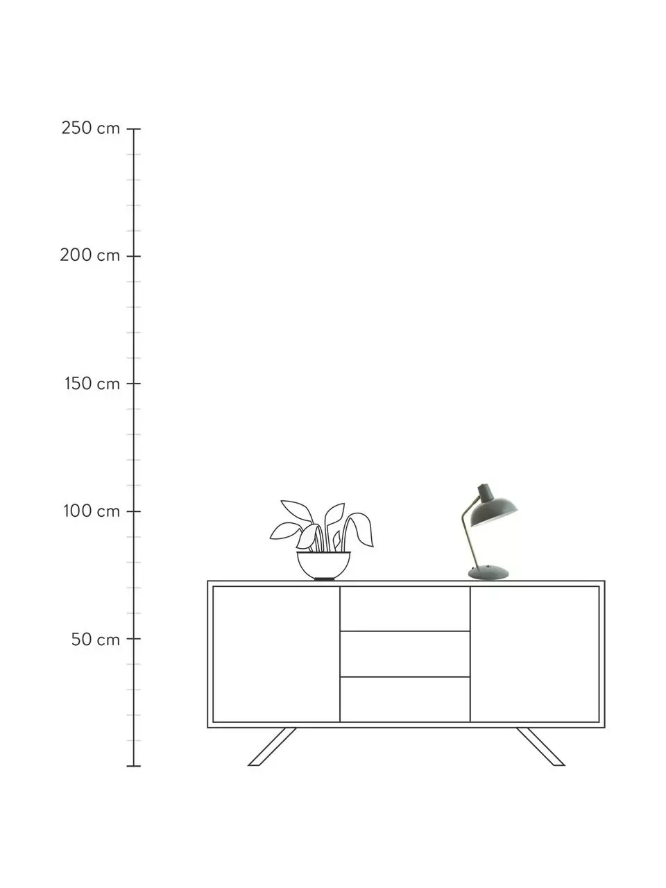 Retro-Schreibtischlampe Hood in Salbeigrün, B 20 x H 38 cm 5 Retro-Schreibtischlampe Hood in Salbeigrün, B 20 x H 38 cm – Bild 3