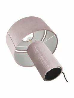 Westwing Collection Samt-Tischlampe Frida in Altrosa, Ø 30 x H 36 cm -Leuchten Verkaufsladen Samt Tischlampe Frida in Altrosa 3