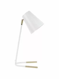 Schreibtischlampe Noble mit Gold-Dekor, B 25 x H 46 cm
