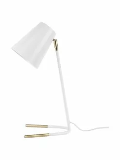 Schreibtischlampe Noble mit Gold-Dekor, B 25 x H 46 cm -Leuchten Verkaufsladen Schreibtischlampe Noble mit Gold Dekor 4