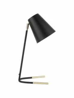 Schreibtischlampe Noble mit Gold-Dekor, B 20 x H 46 cm