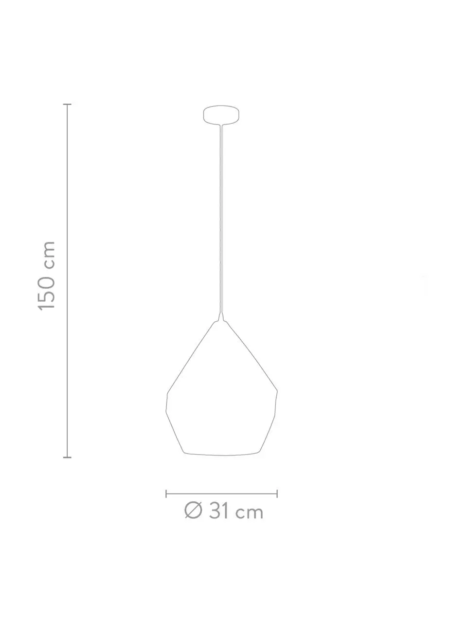 Skandi-Pendelleuchte Carlton, Ø 31 x H 40 cm 5 Skandi-Pendelleuchte Carlton, Ø 31 x H 40 cm – Bild 3