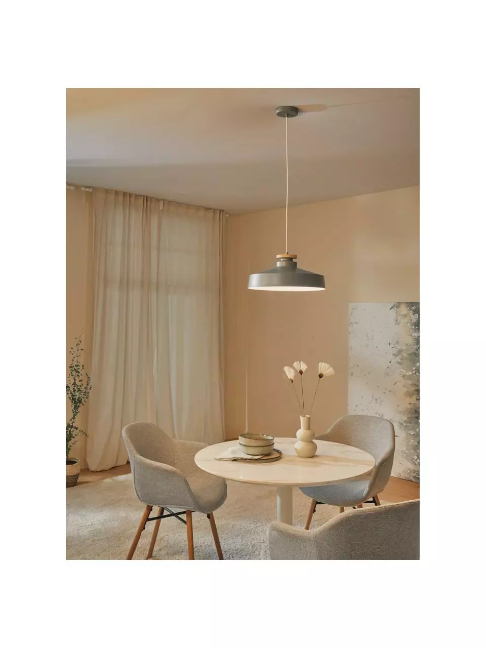 Westwing Collection Skandi-Pendelleuchte Malm, Ø 40 x H 20 cm 4 Westwing Collection Skandi-Pendelleuchte Malm, Ø 40 x H 20 cm – Bild 2