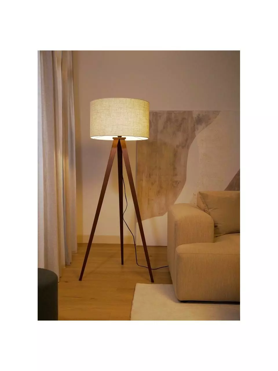 Westwing Collection Skandi-Tripod Stehlampe Jake aus Massivholz, Ø 60 cm, H 150 cm 5 Westwing Collection Skandi-Tripod Stehlampe Jake aus Massivholz, Ø 60 cm, H 150 cm – Bild 3