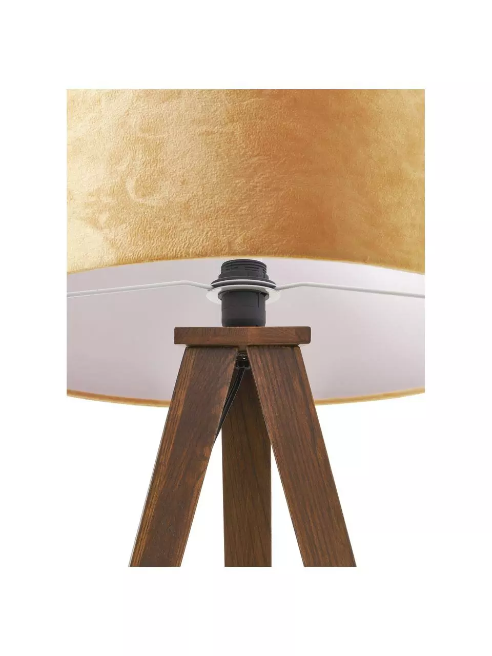 Westwing Collection Skandi-Tripod Stehlampe Jake aus Massivholz mit Samt-Schirm, Ø 60 cm, H 150 cm 7 Westwing Collection Skandi-Tripod Stehlampe Jake aus Massivholz mit Samt-Schirm, Ø 60 cm, H 150 cm – Bild 5