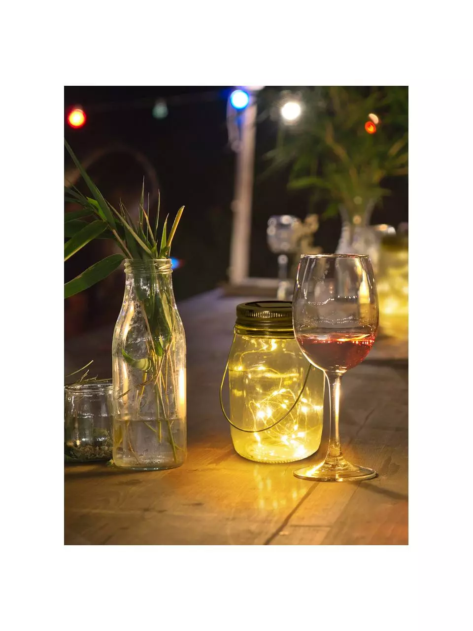 Solar Außentischlampe Nanay, 3 Stück, Ø 8 cm, H 13 cm 4 Solar Außentischlampe Nanay, 3 Stück, Ø 8 cm, H 13 cm – Bild 2