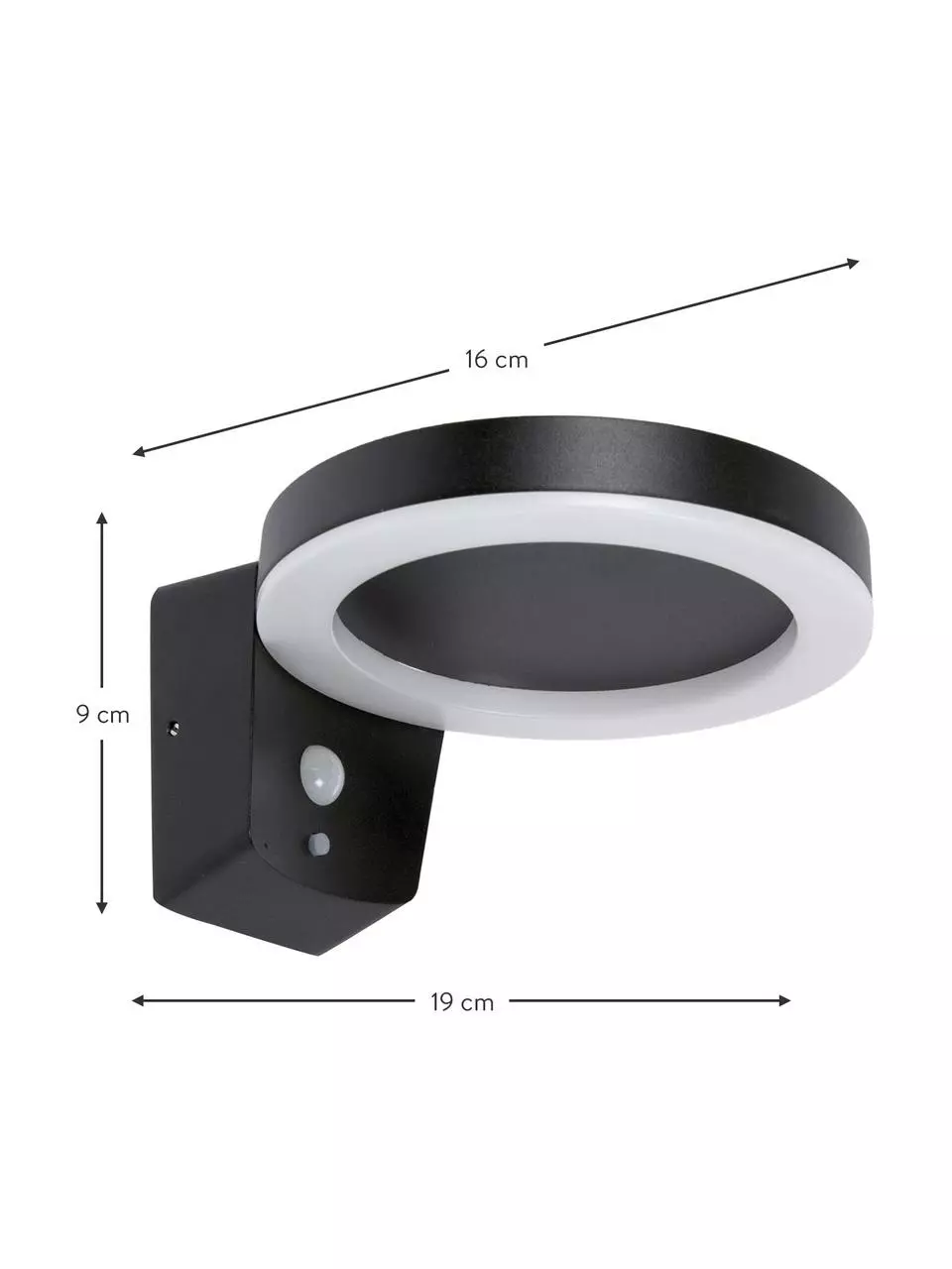 Solar Außenwandleuchte Berarda mit Bewegungssensor, B 16 x T 19 cm 5 Solar Außenwandleuchte Berarda mit Bewegungssensor, B 16 x T 19 cm – Bild 3