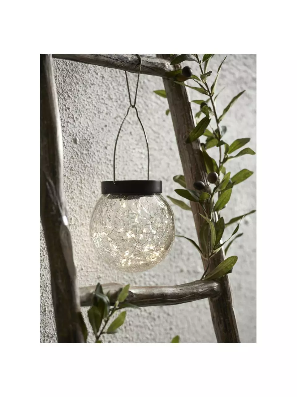 Solar Hängelampe Glory aus Glas, Ø 12 x H 13 cm 4 Solar Hängelampe Glory aus Glas, Ø 12 x H 13 cm – Bild 2