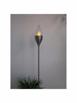 Solar Wegeleuchte Olympos in Silber, Ø 9 x H 115 cm -Leuchten Verkaufsladen Solar Wegeleuchte Olympos in Silber 4