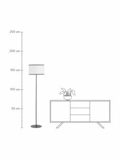 Westwing Collection Stehlampe Claudette mit Leinenschirm, Ø 40 x H 165 cm -Leuchten Verkaufsladen Stehlampe Claudette mit Leinenschirm 2